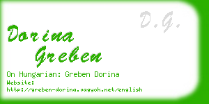 dorina greben business card